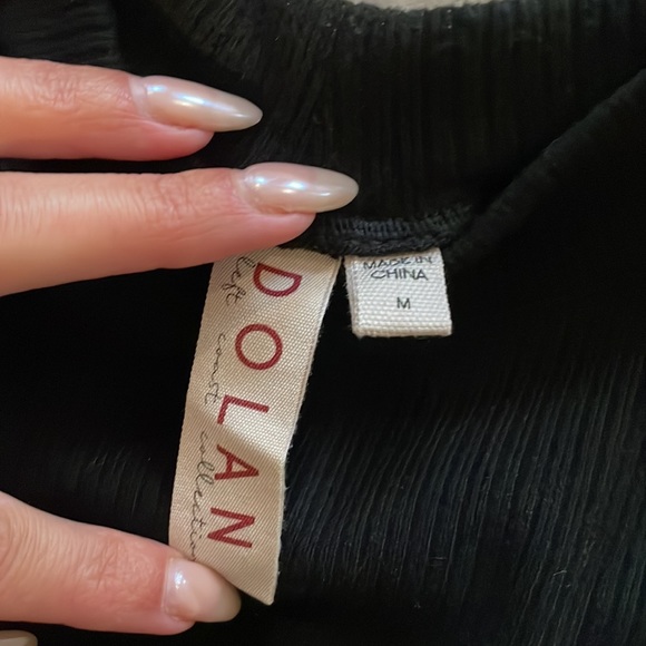 Anthropologie Dolan Faux leather sweater top - Picture 6 of 8